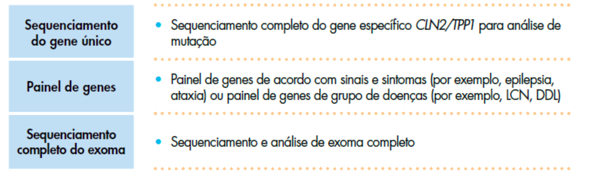 Molecular testing of CLN2/TPP1 gene